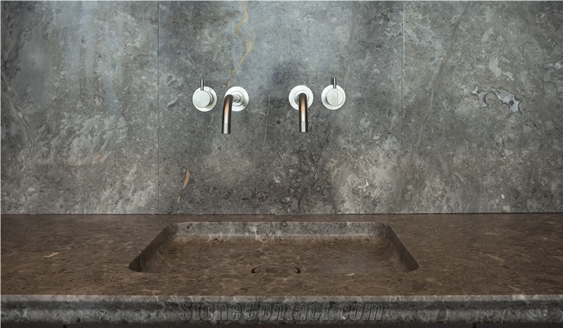 Grigio Billiemi Marble Bathroom Vanity Tops